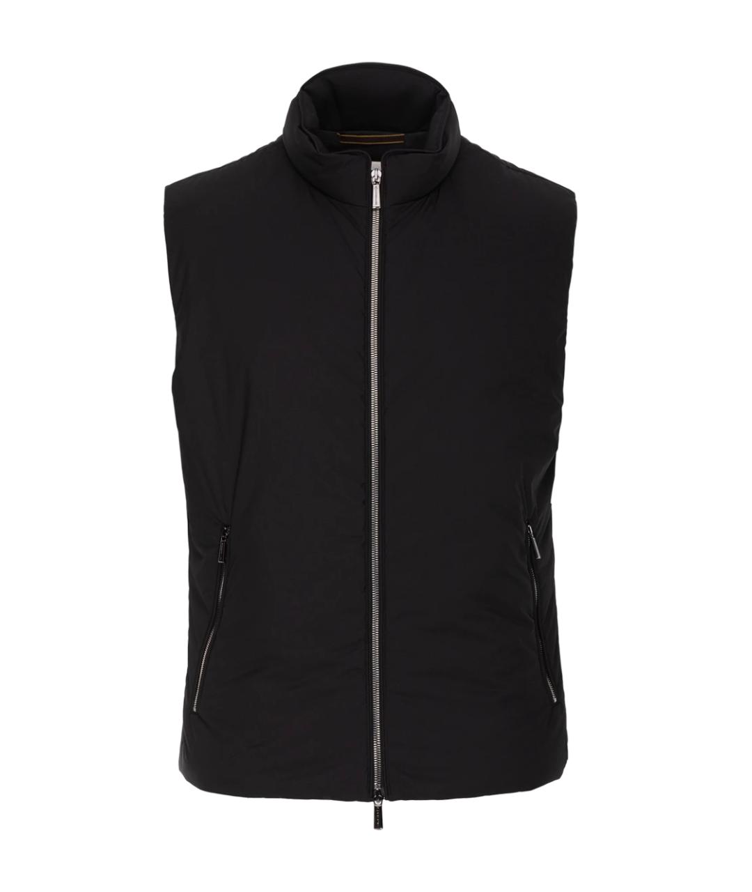 MOORER Черный полиамидовый жилет, фото 1