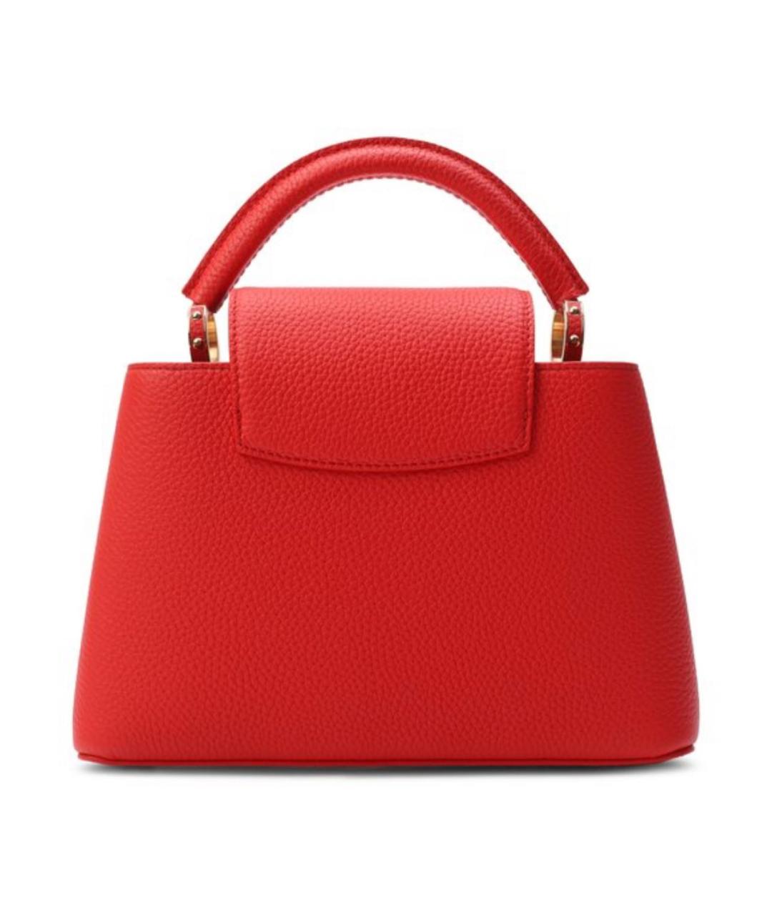 LOUIS VUITTON Красная кожаная сумка с короткими ручками, фото 3