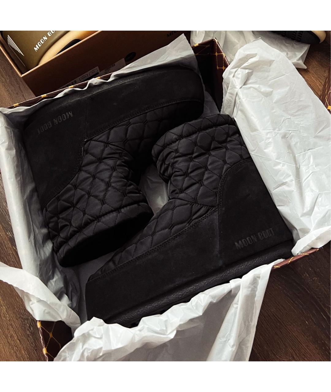 MOON BOOT Черные замшевые ботинки, фото 2