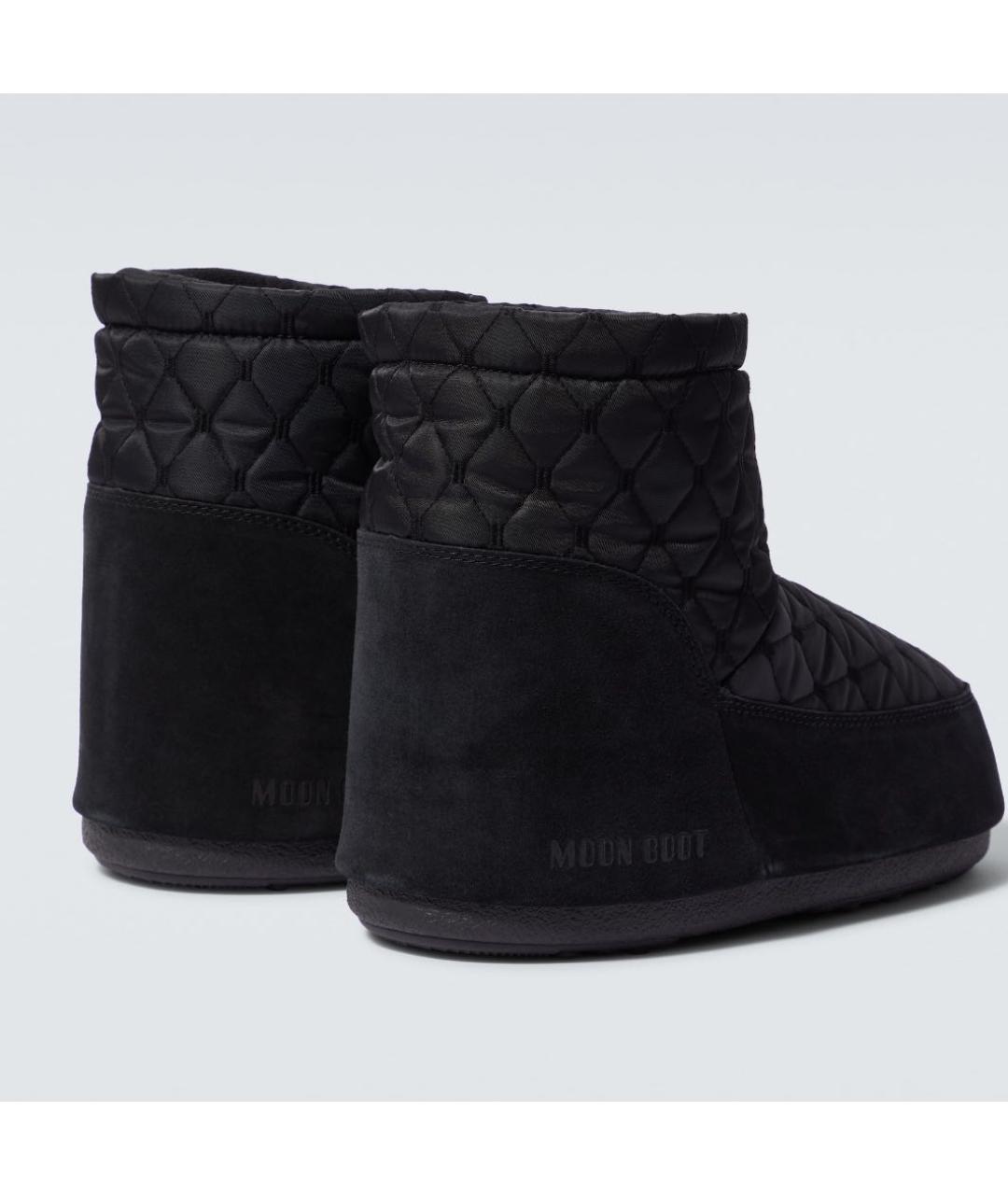 MOON BOOT Черные замшевые ботинки, фото 3