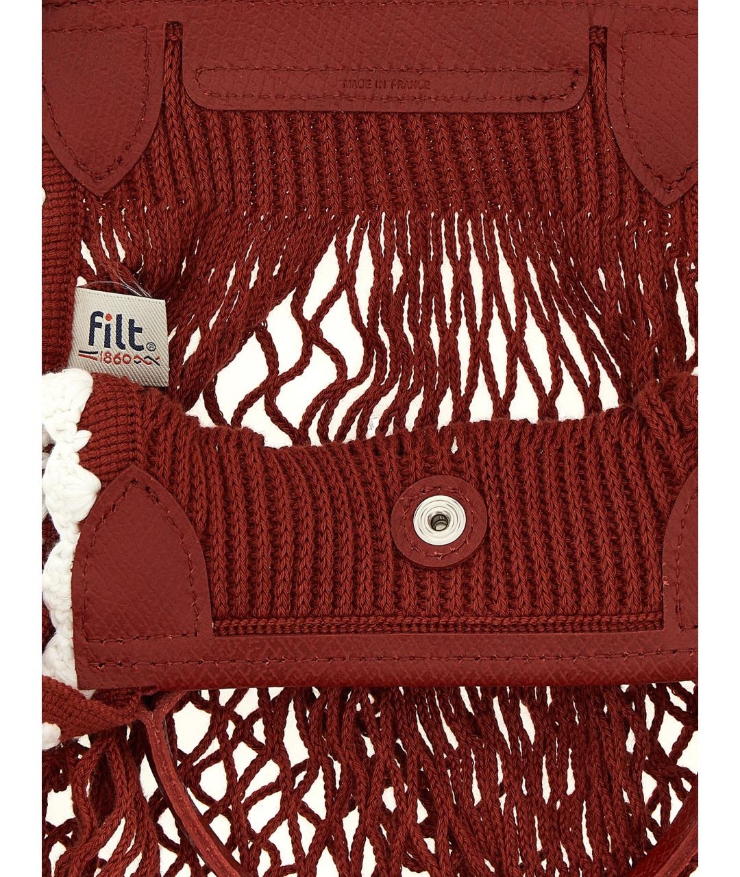 LONGCHAMP Красная хлопковая сумка через плечо, фото 3