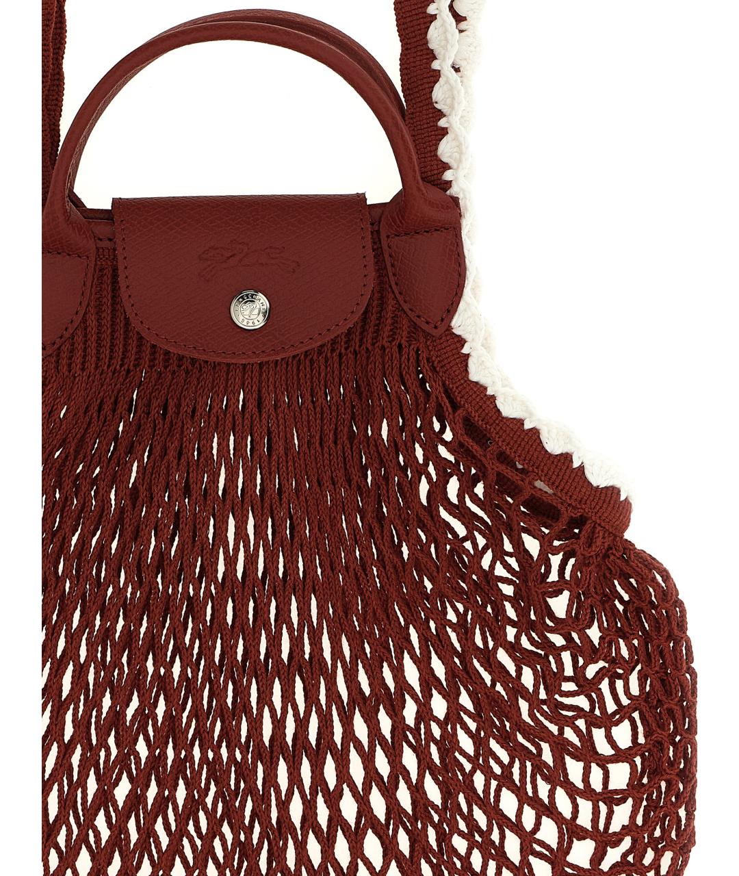 LONGCHAMP Красная хлопковая сумка через плечо, фото 2