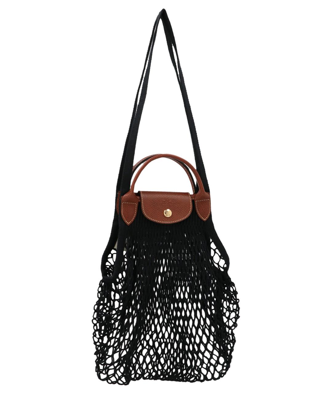 LONGCHAMP Черная хлопковая сумка через плечо, фото 1
