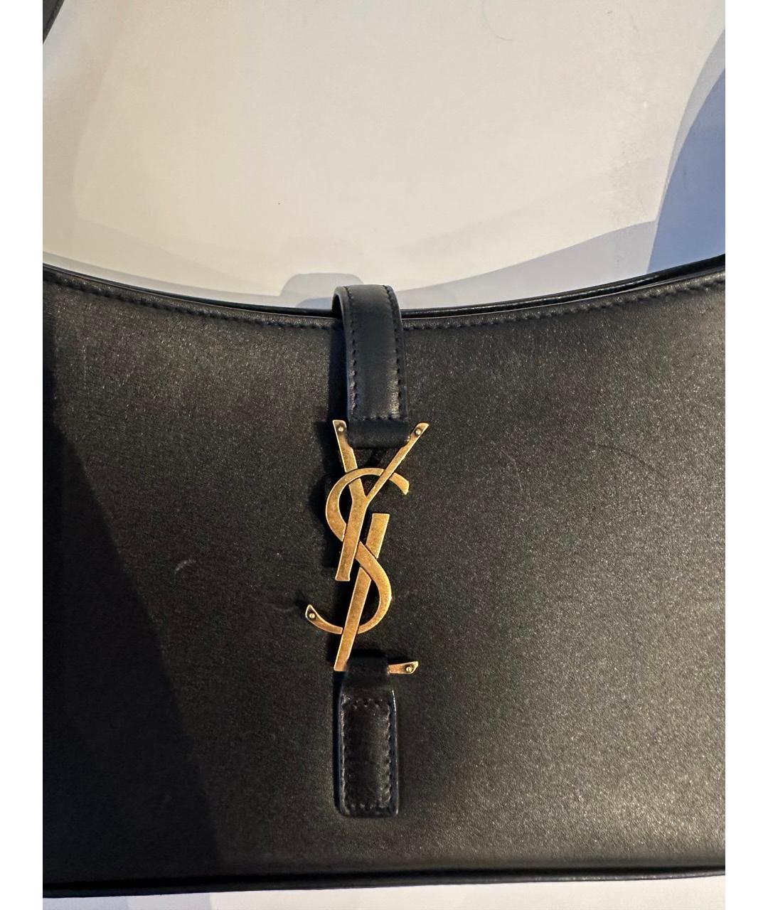 SAINT LAURENT Черная кожаная сумка через плечо, фото 5