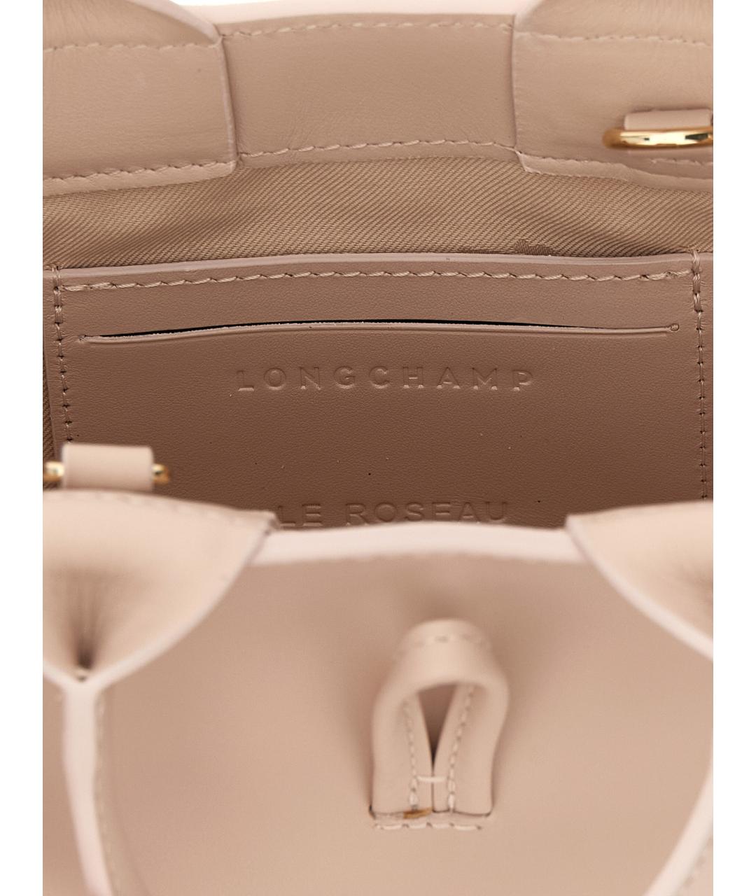 LONGCHAMP Розовая кожаная сумка тоут, фото 4