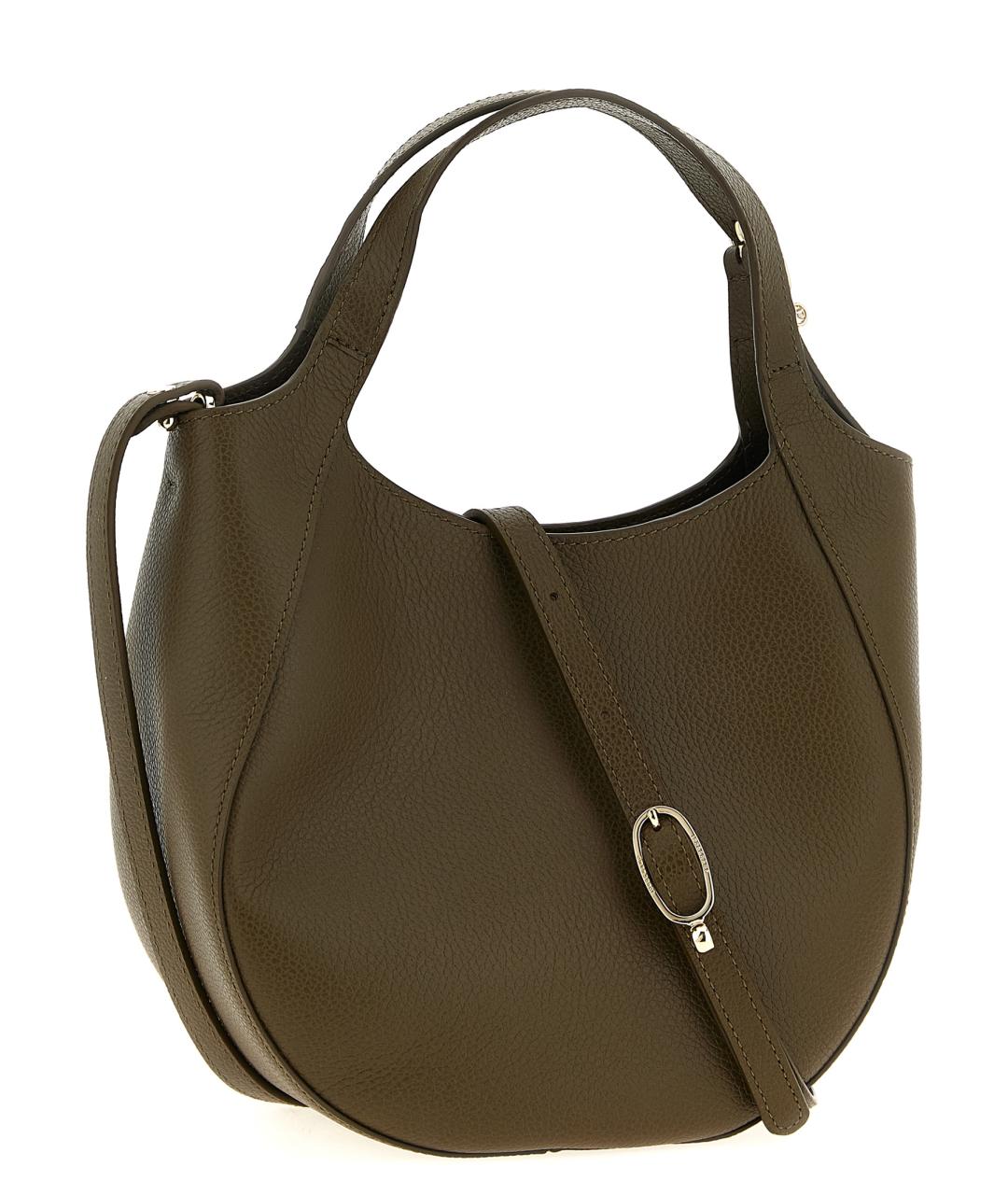 LONGCHAMP Зеленая кожаная сумка тоут, фото 2