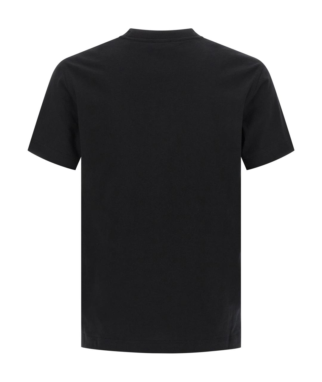 BURBERRY Черная хлопковая футболка, фото 2