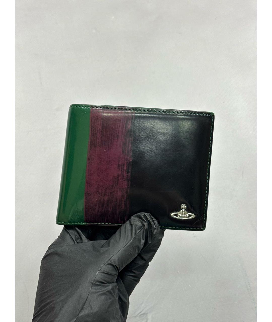 VIVIENNE WESTWOOD Черный кожаный кошелек, фото 2
