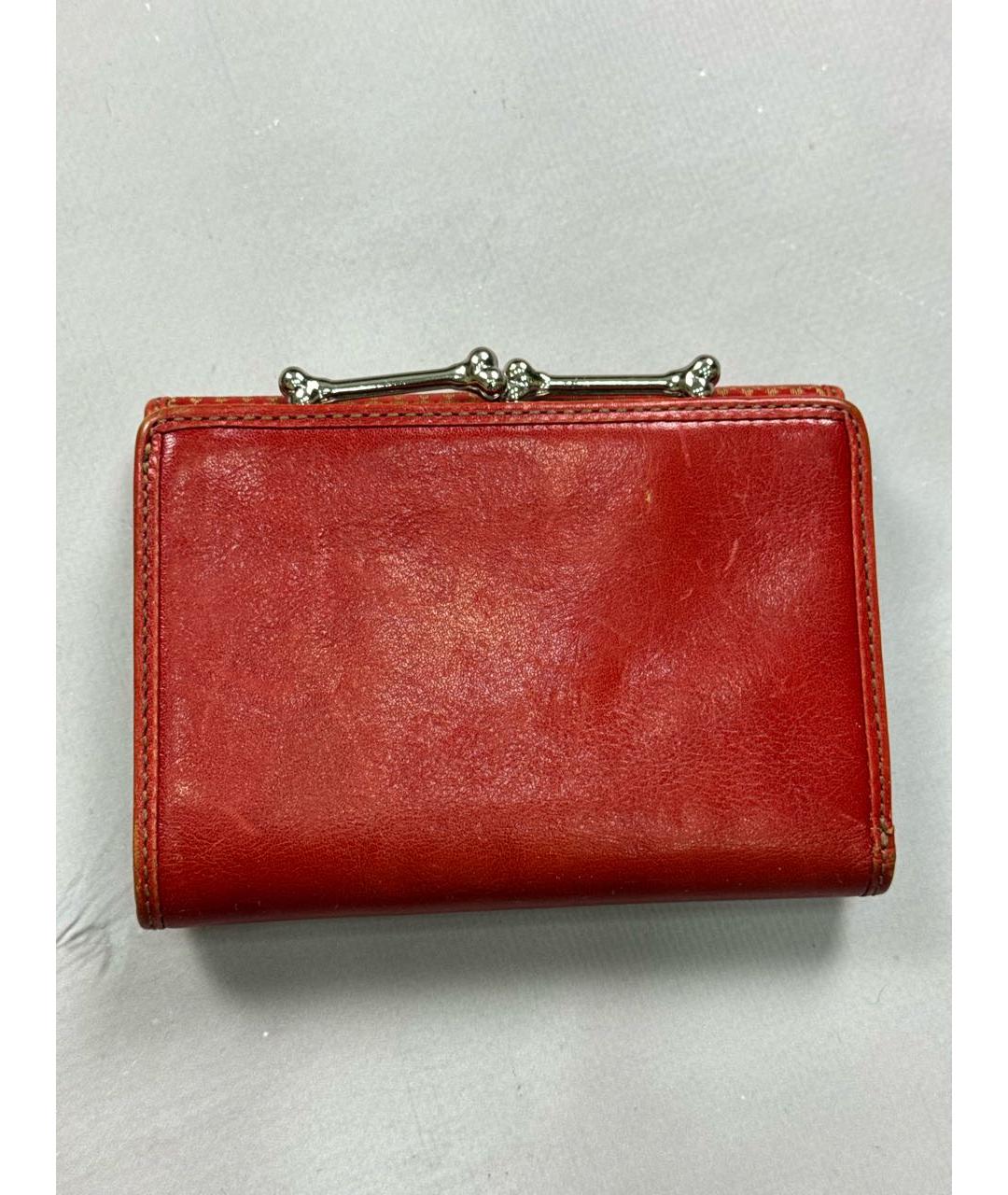 VIVIENNE WESTWOOD Красный кожаный кошелек, фото 3