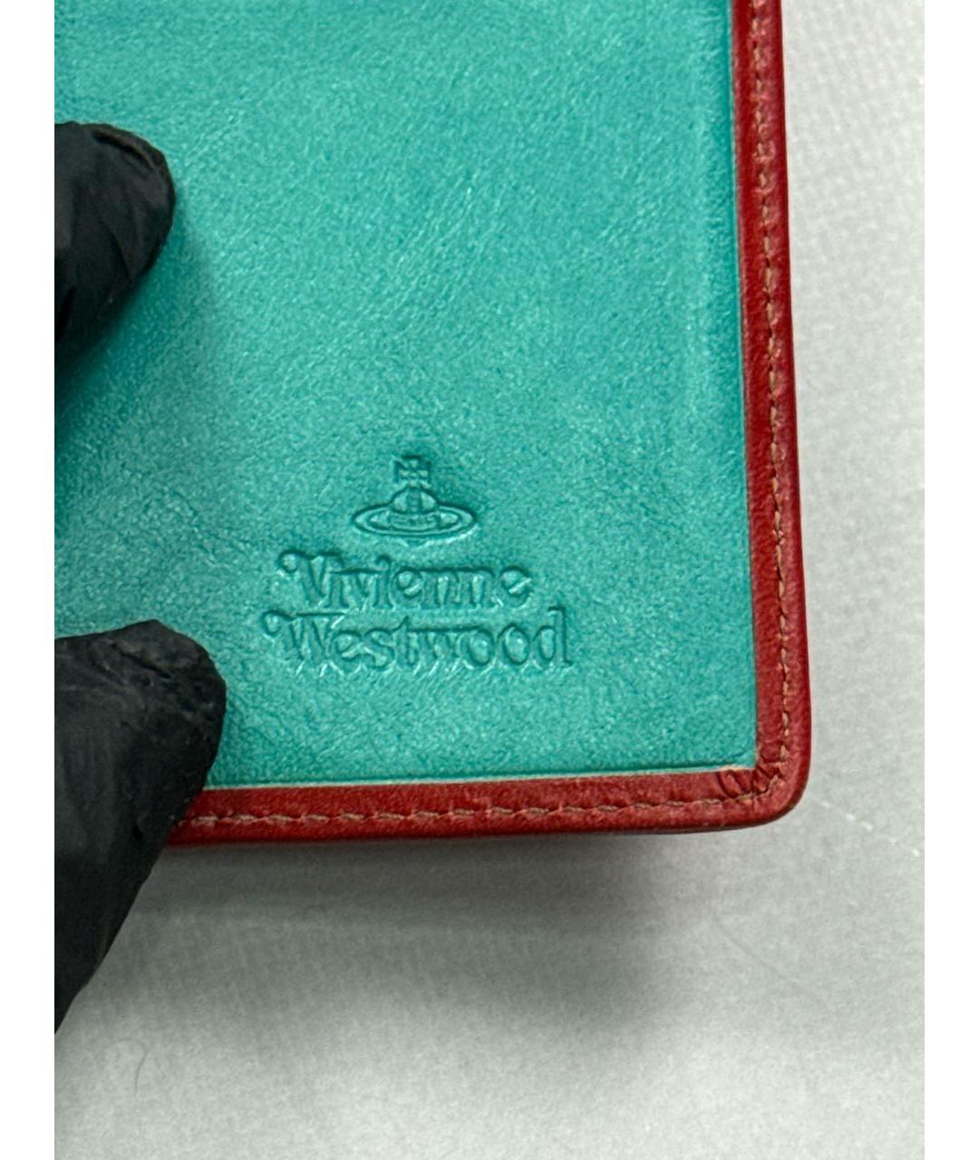 VIVIENNE WESTWOOD Красный кожаный кошелек, фото 8