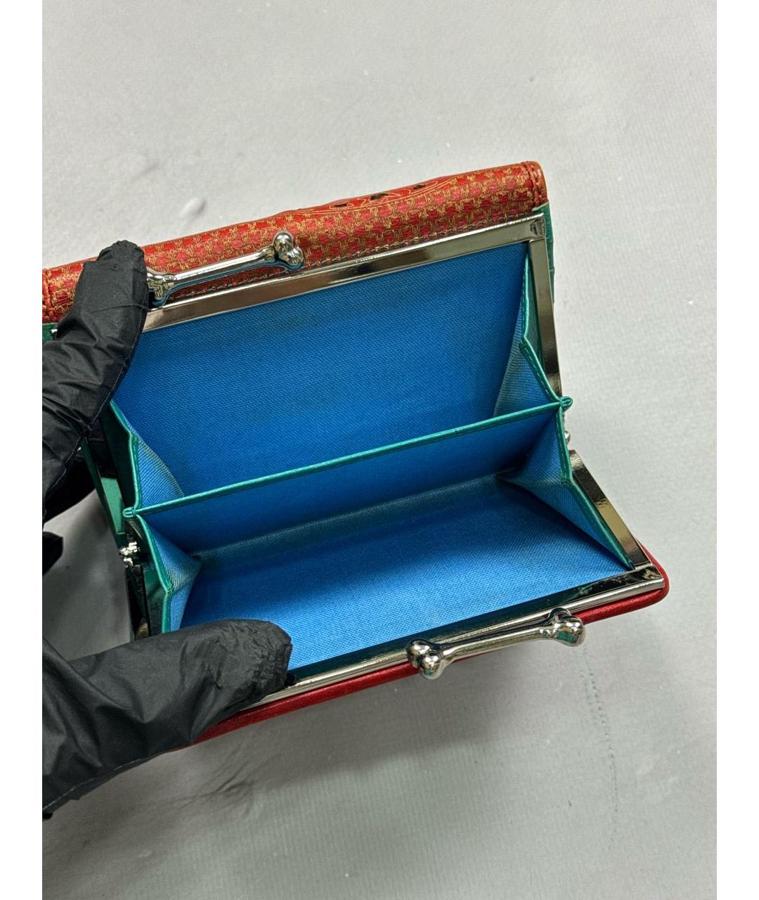 VIVIENNE WESTWOOD Красный кожаный кошелек, фото 6