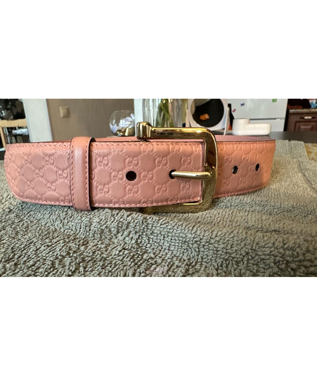 GUCCI Розовый кожаный ремень, фото 7