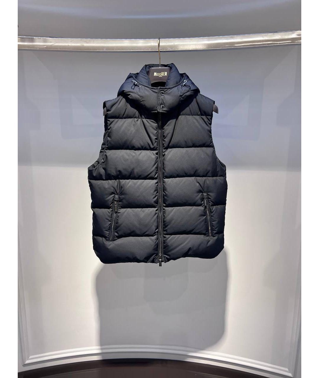 MOORER Черный полиамидовый жилет, фото 3