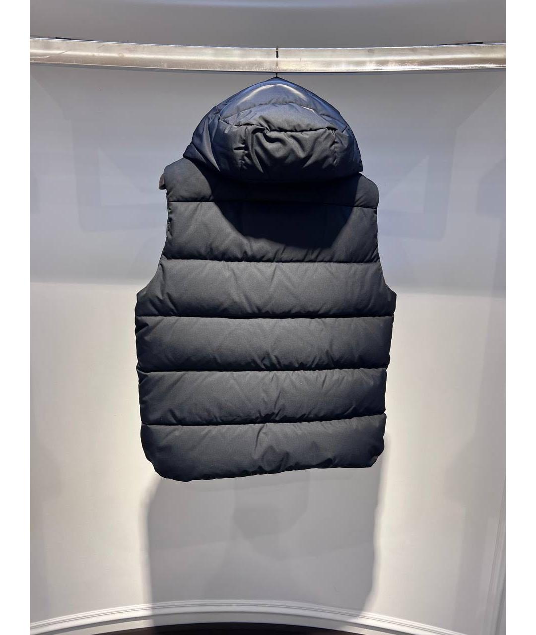 MOORER Черный полиамидовый жилет, фото 2