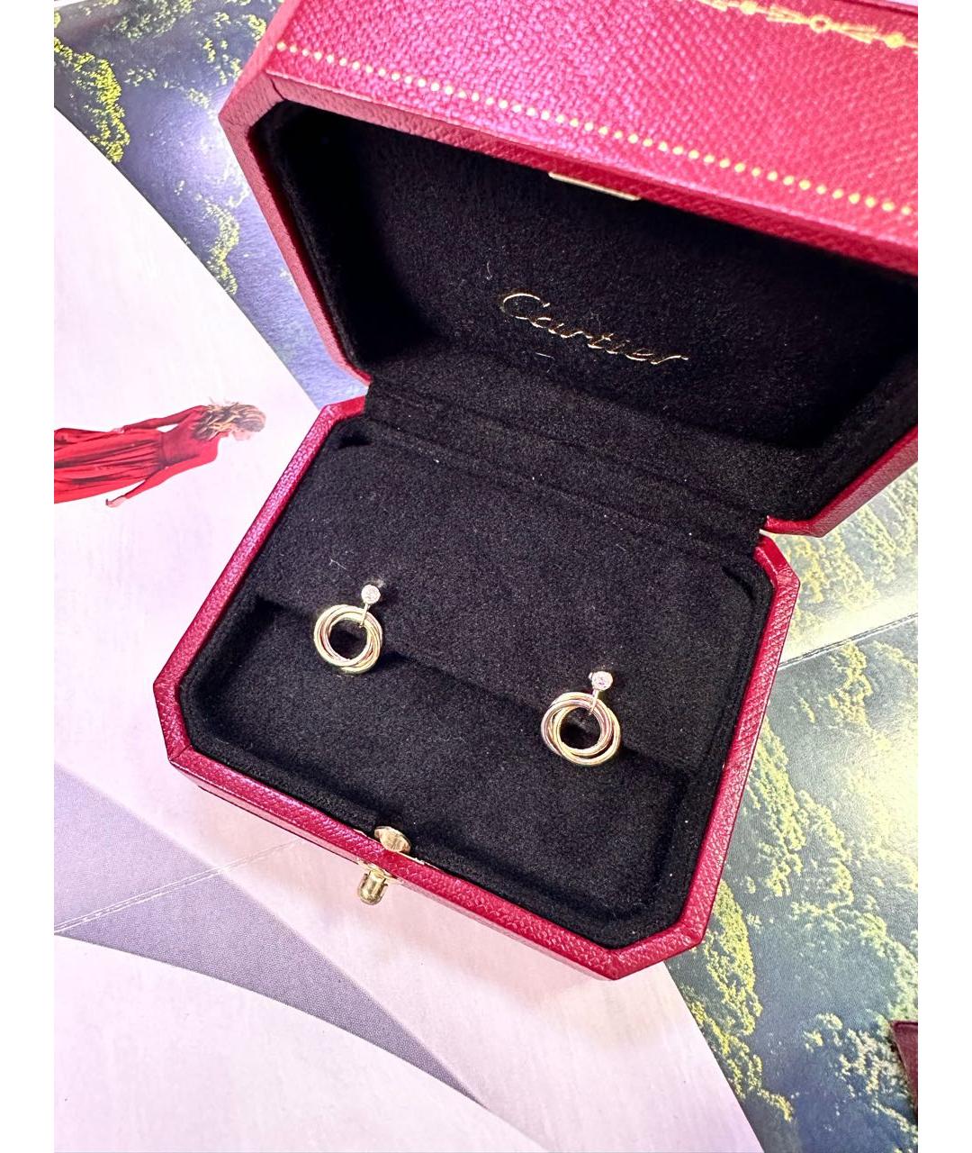 CARTIER Золотые серьги из желтого золота, фото 2