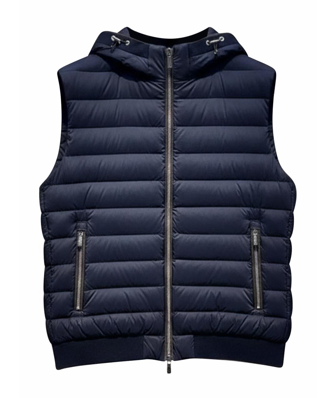 MOORER Темно-синий полиамидовый жилет, фото 1