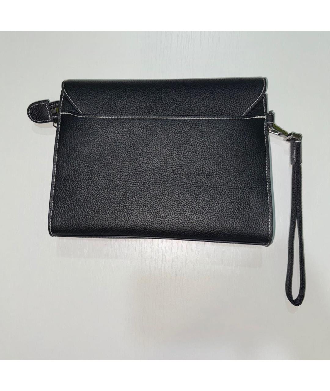 CHRISTIAN DIOR Черная кожаная барсетка, фото 3