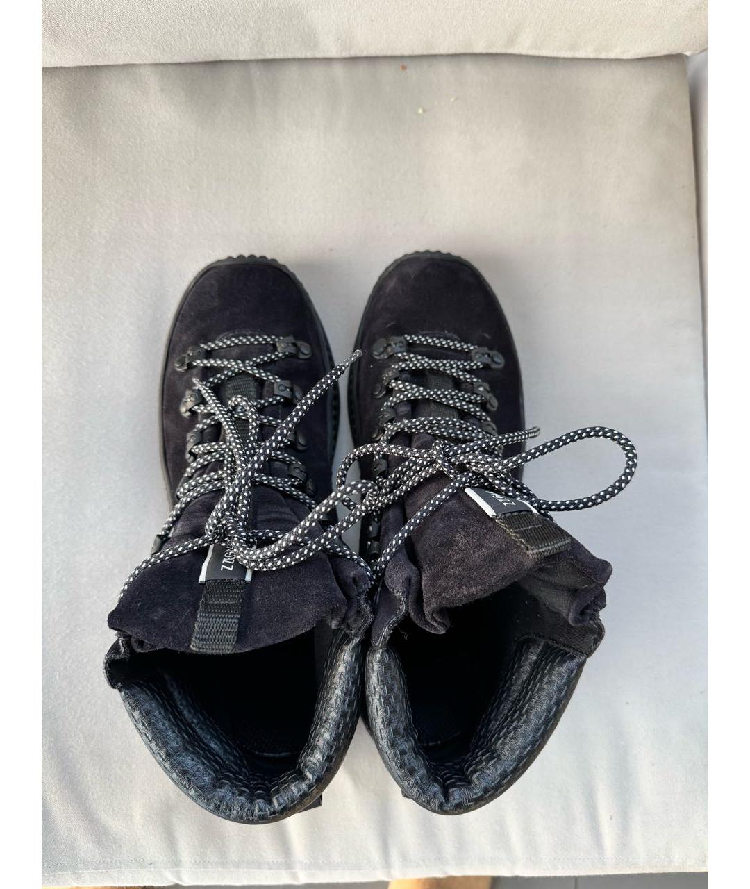 ZZEGNA Черные замшевые высокие ботинки, фото 3