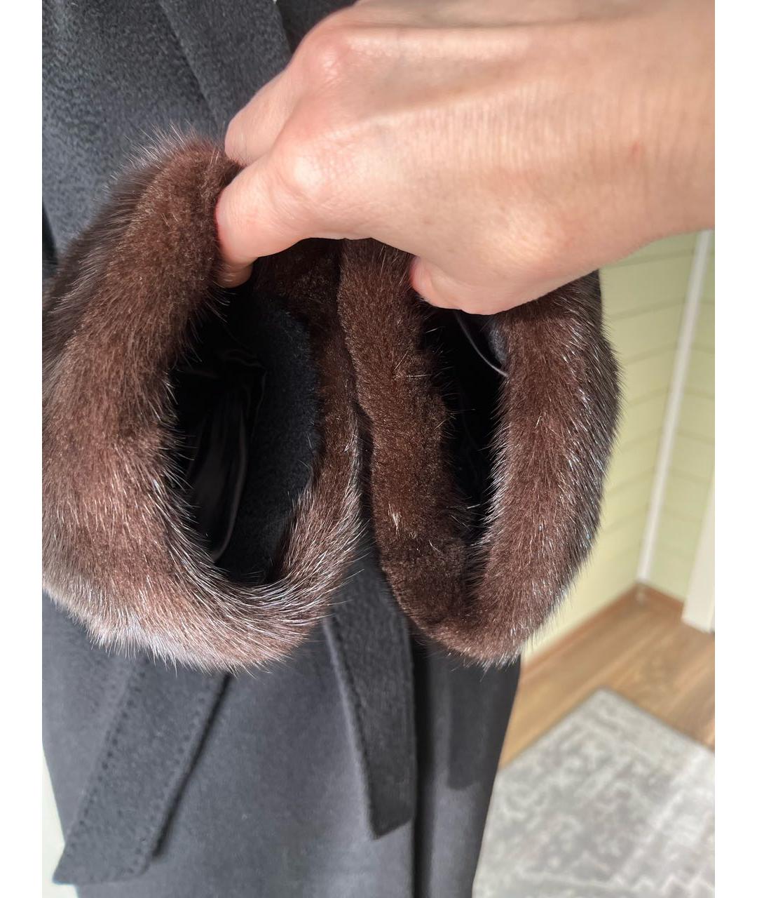 MAX MARA Черное шерстяное пальто, фото 5