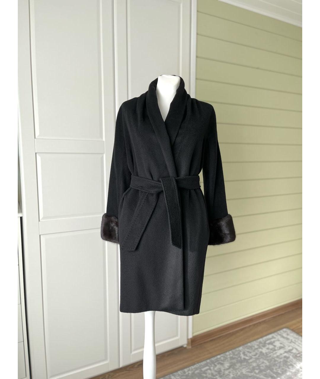 MAX MARA Черное шерстяное пальто, фото 9