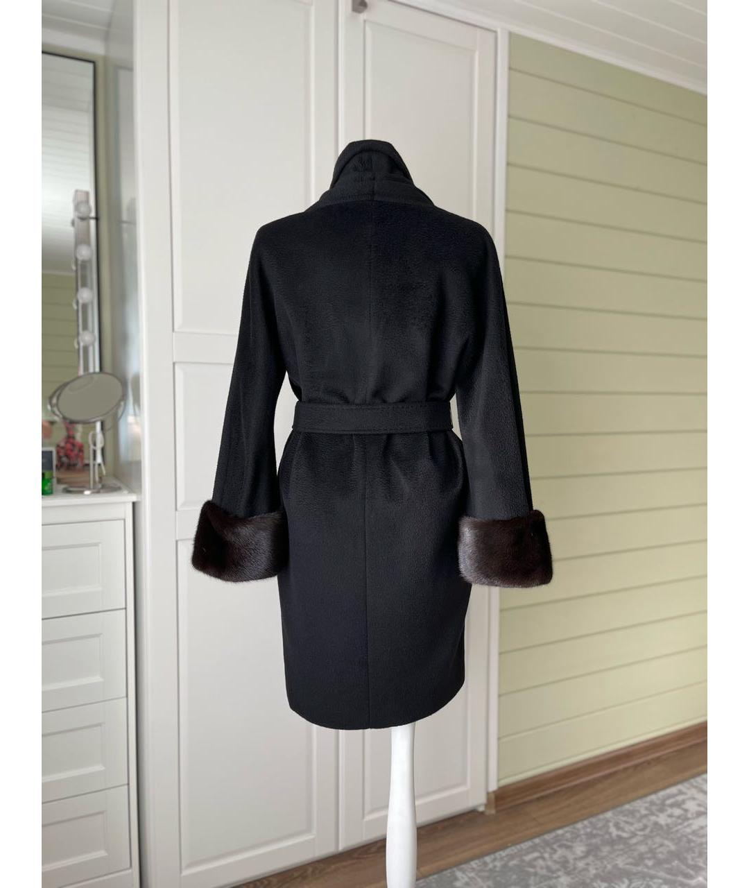 MAX MARA Черное шерстяное пальто, фото 2