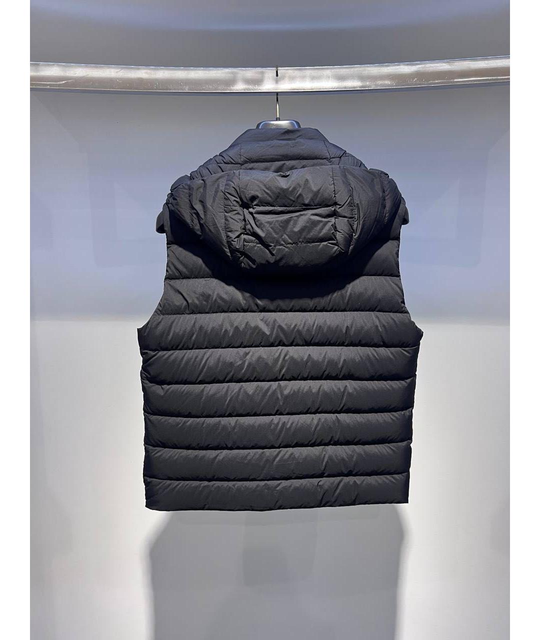 MOORER Черный полиамидовый жилет, фото 2