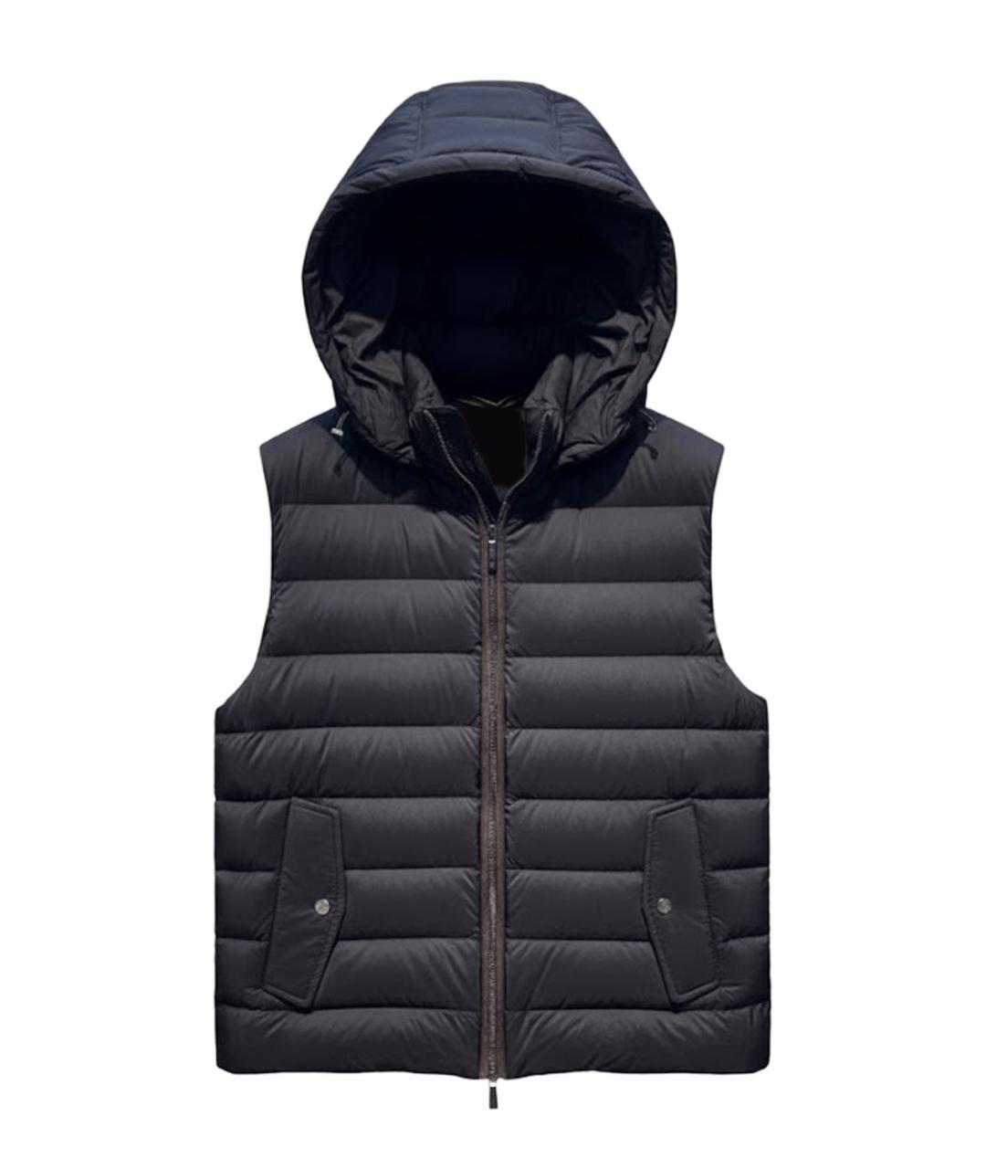 MOORER Черный полиамидовый жилет, фото 1