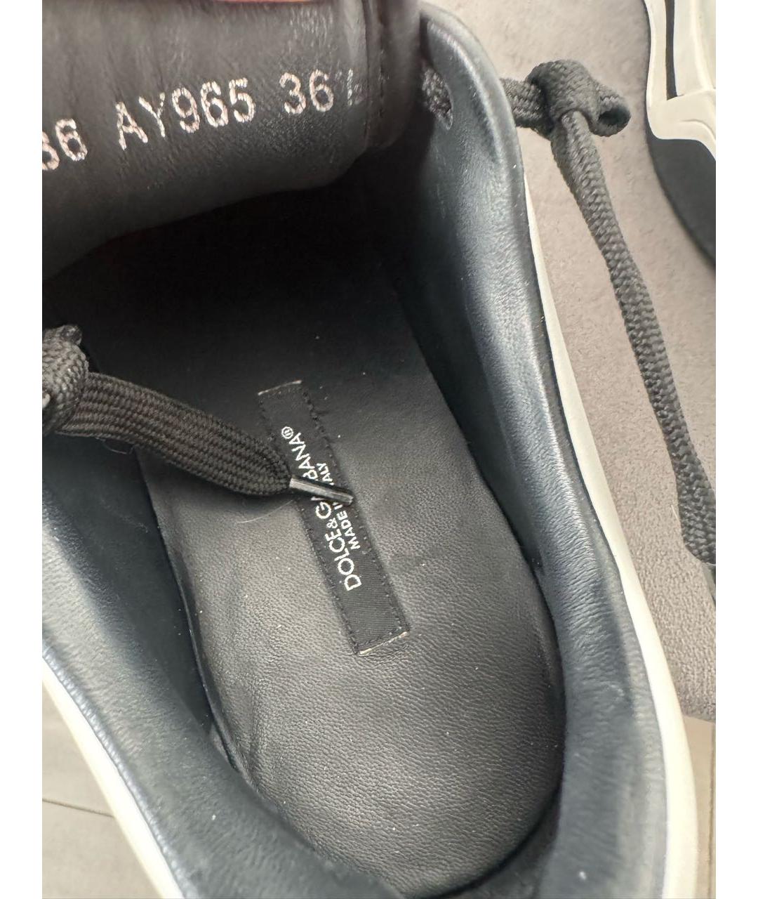 DOLCE&GABBANA Белые кожаные кроссовки, фото 6