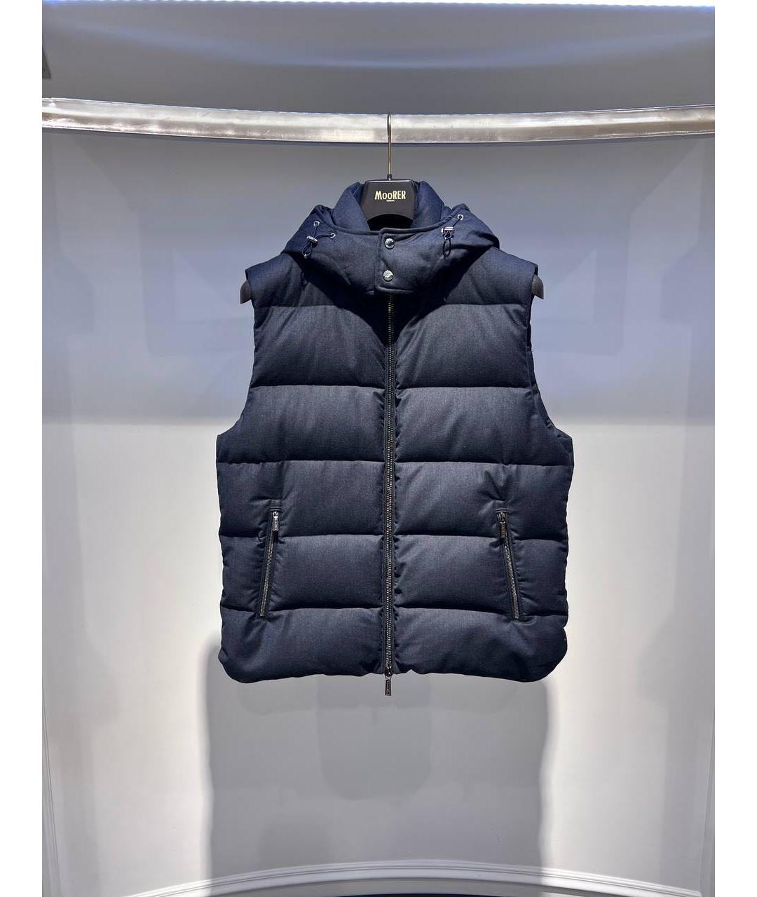 MOORER Черный полиамидовый жилет, фото 3