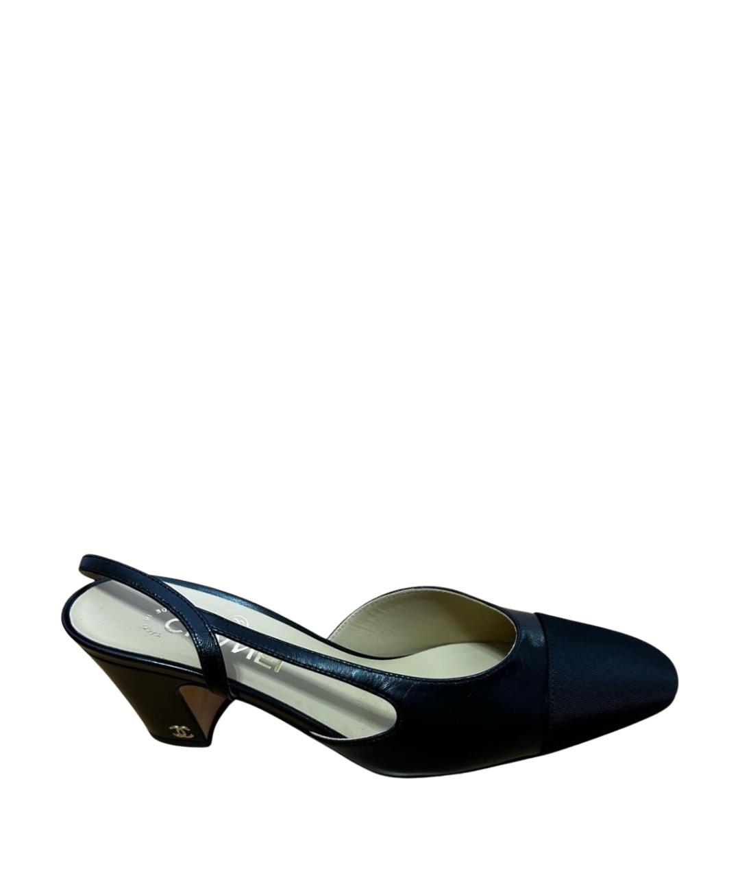 CHANEL Черные кожаные туфли, фото 1