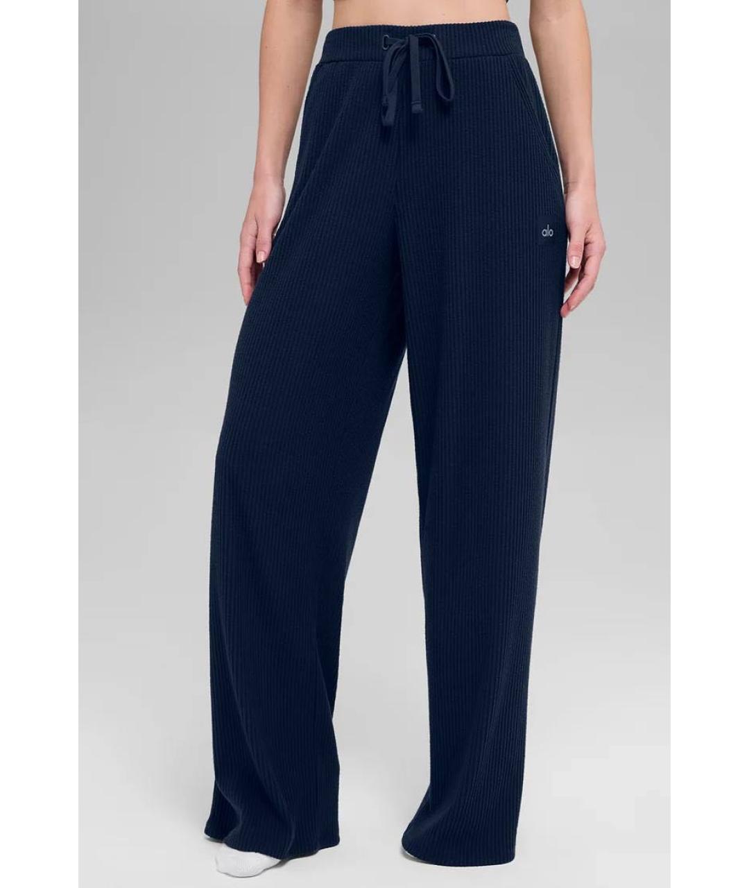 ALO YOGA Темно-синие хлопковые спортивные брюки и шорты, фото 4