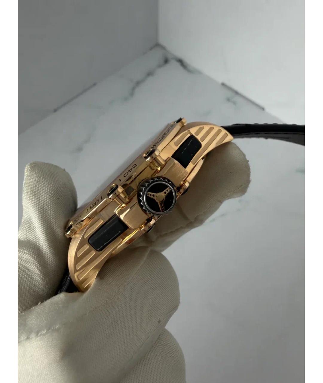 CHOPARD Черные часы из розового золота, фото 3