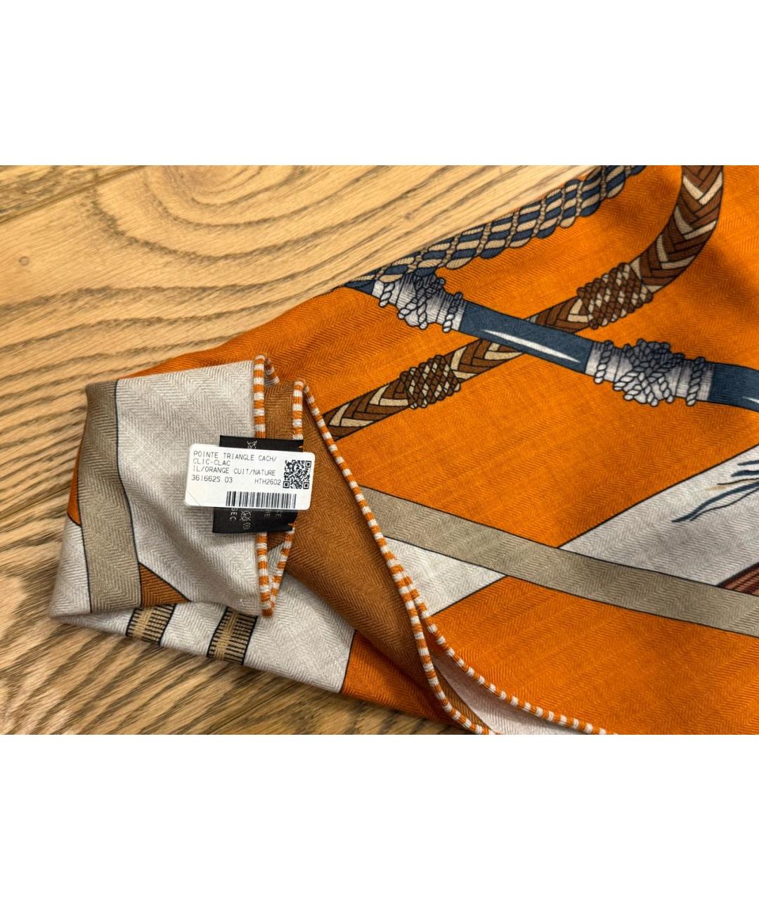 HERMES Мульти кашемировый шарф, фото 3