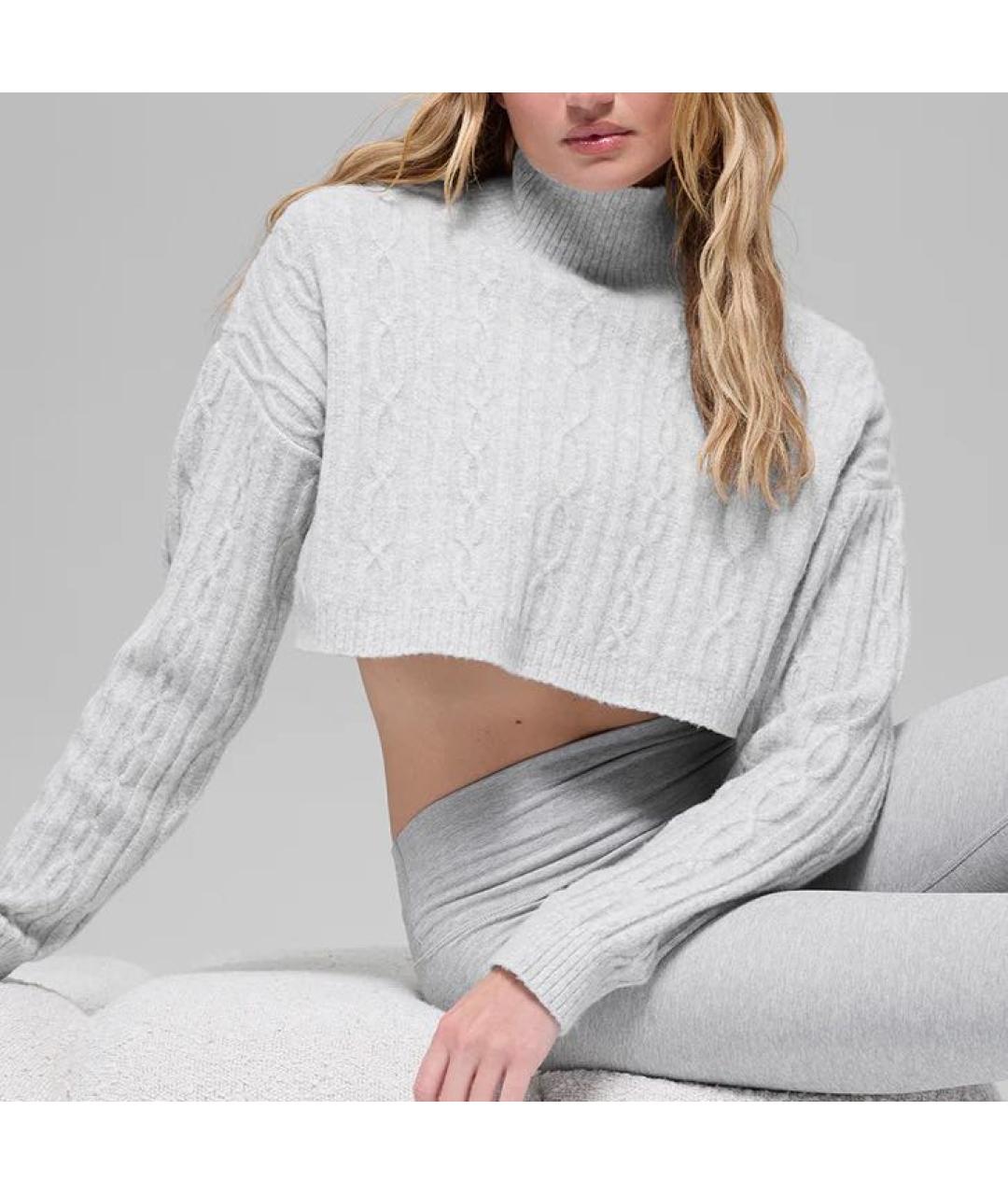 ALO YOGA Серая водолазка, фото 4