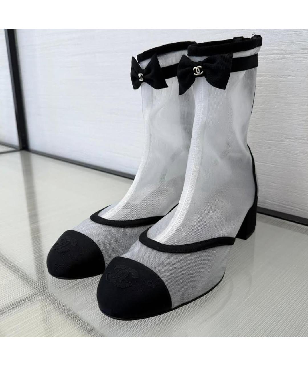 CHANEL Белые синтетические сапоги, фото 3
