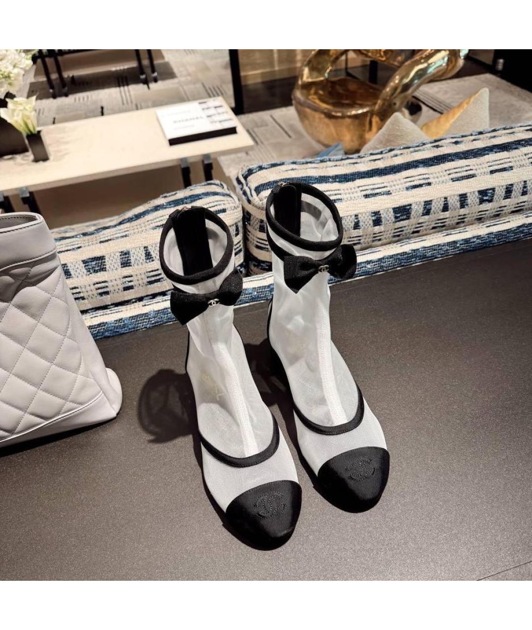 CHANEL Белые синтетические сапоги, фото 5