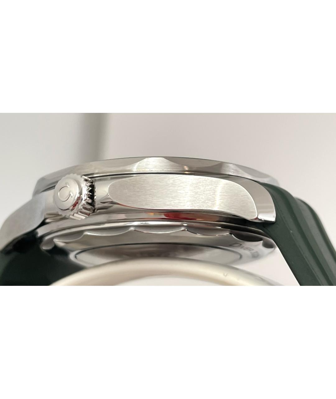 OMEGA Зеленые металлические часы, фото 5