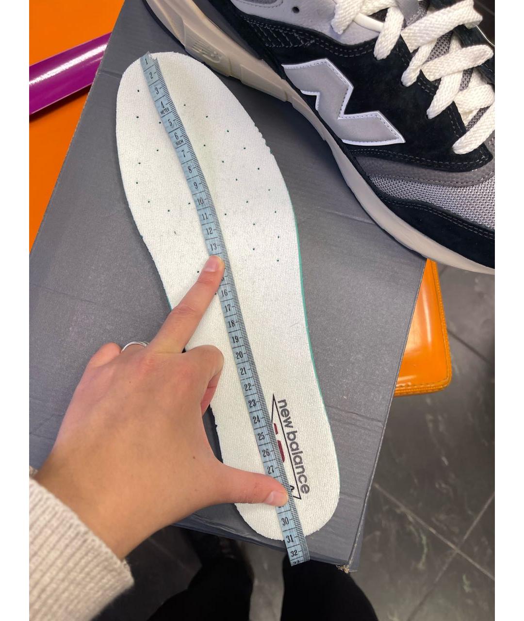 NEW BALANCE Черные замшевые низкие кроссовки / кеды, фото 7