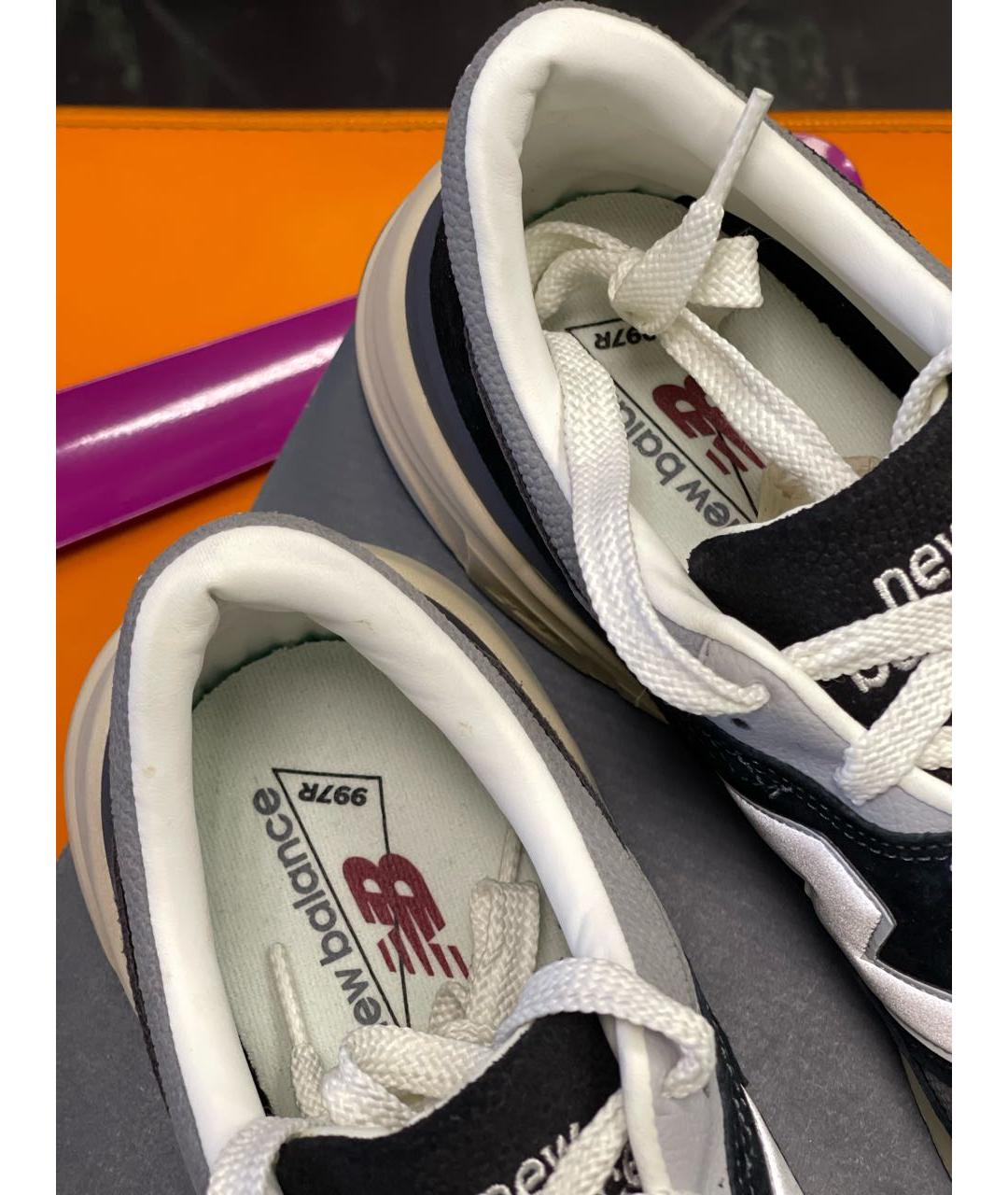 NEW BALANCE Черные замшевые низкие кроссовки / кеды, фото 5