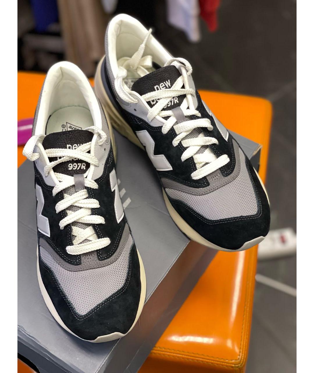 NEW BALANCE Черные замшевые низкие кроссовки / кеды, фото 4