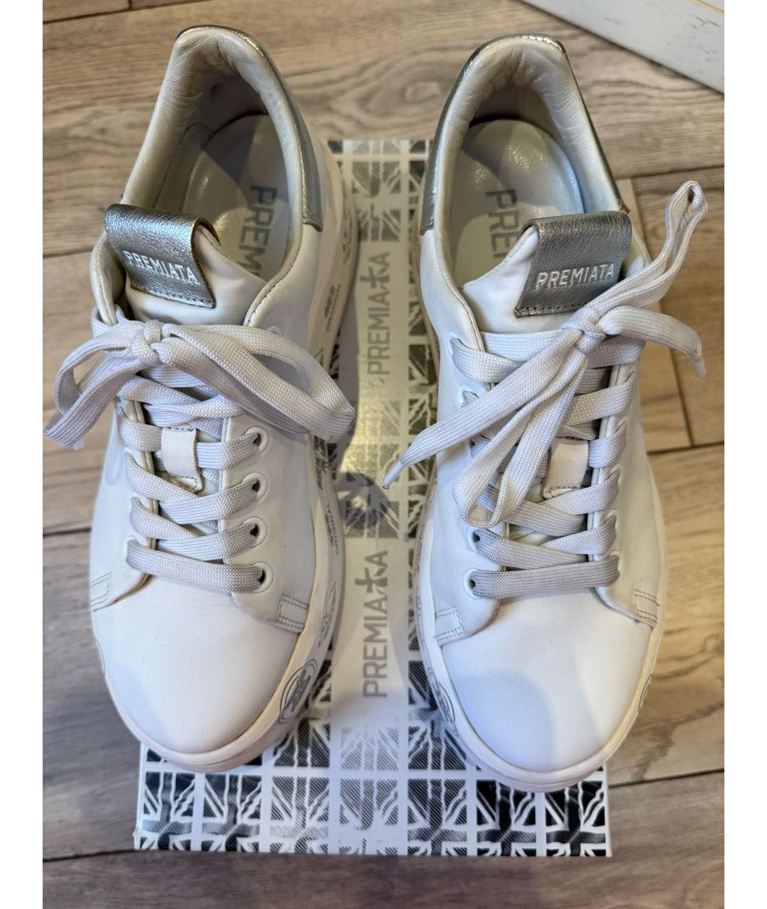 PREMIATA Белые кожаные кеды, фото 3