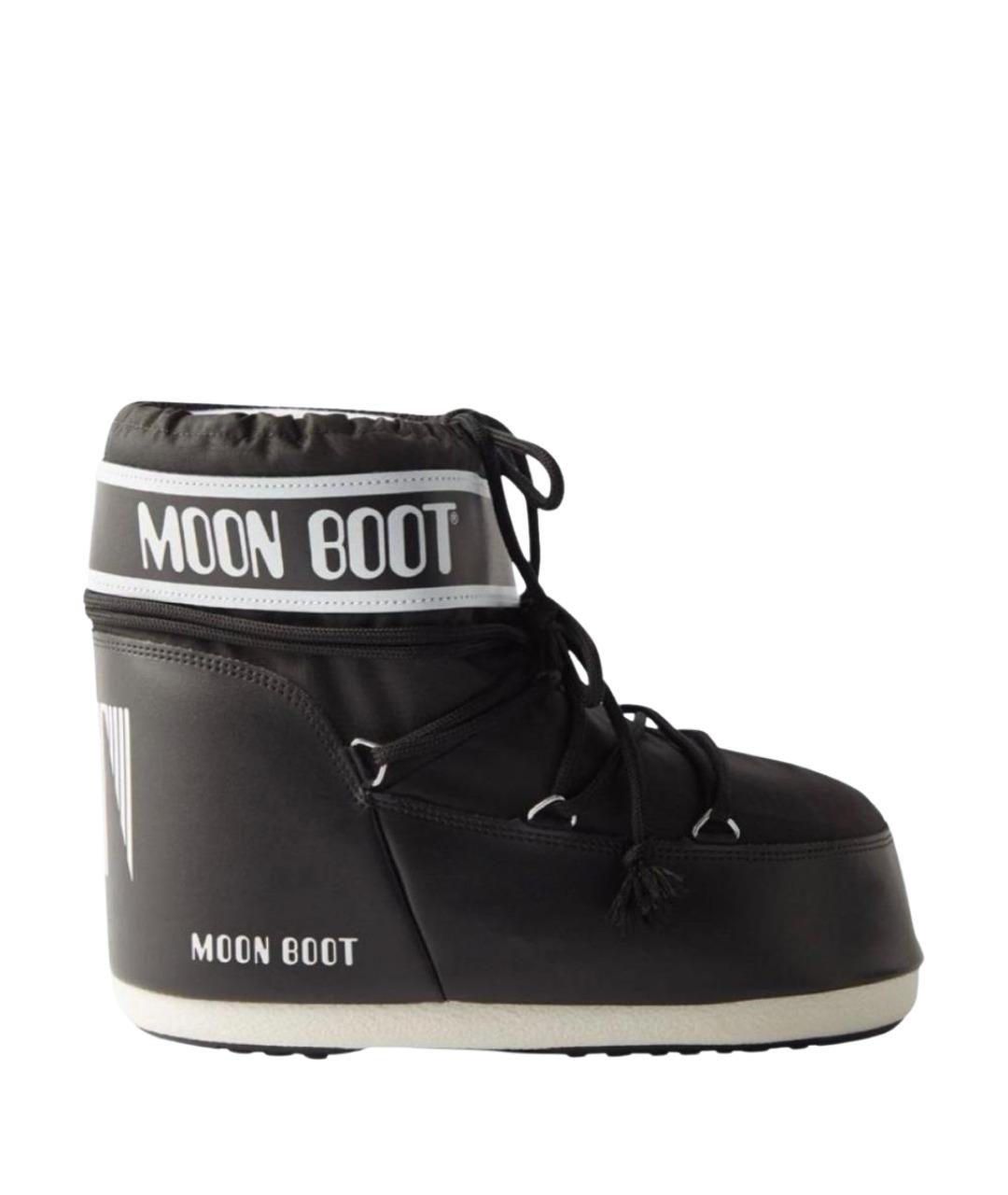 MOON BOOT Черные синтетические полусапоги, фото 1