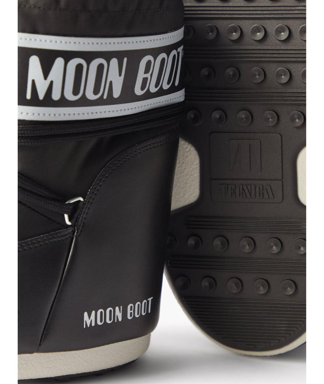 MOON BOOT Черные синтетические полусапоги, фото 3