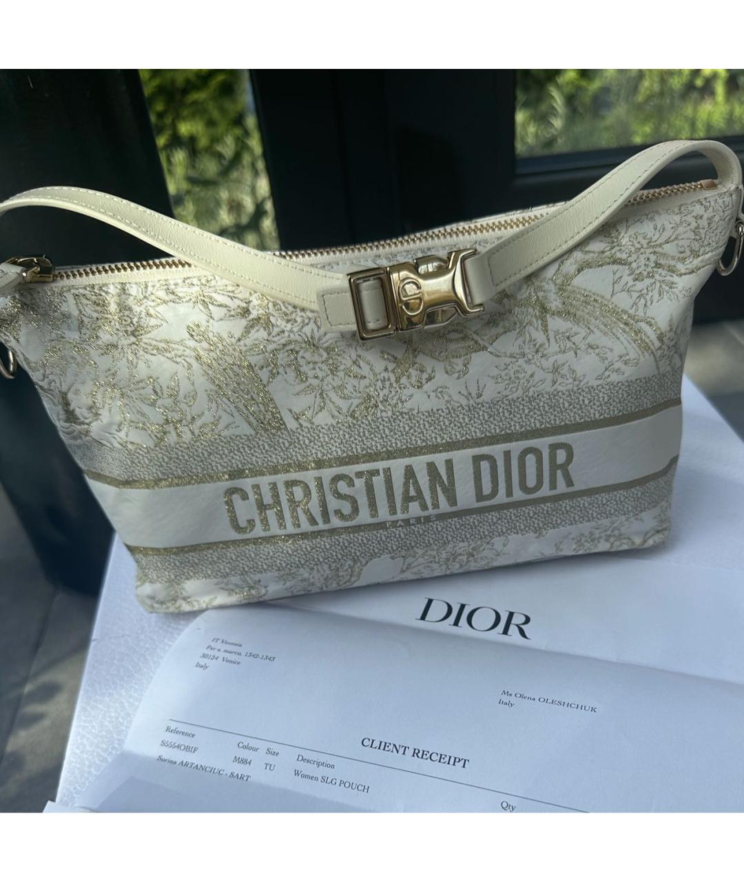 CHRISTIAN DIOR Бежевая сумка через плечо, фото 2