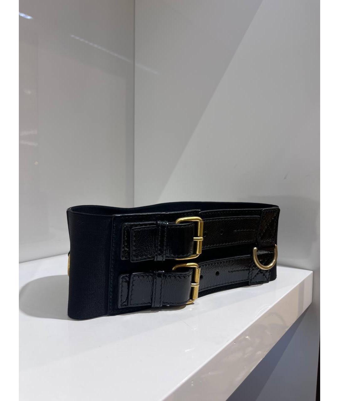 SAINT LAURENT Черный ремень, фото 4