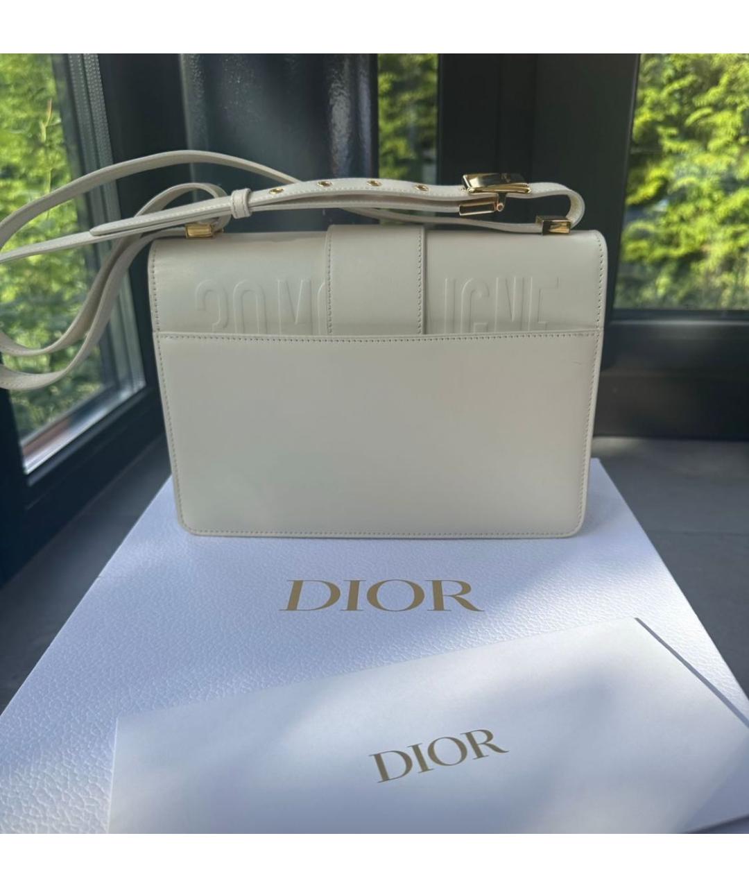 CHRISTIAN DIOR Бежевая кожаная сумка через плечо, фото 2