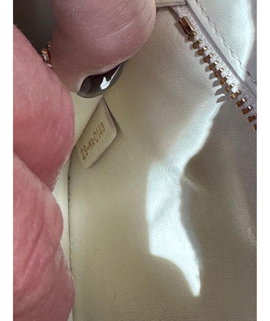 CHRISTIAN DIOR Бежевая кожаная сумка через плечо, фото 3