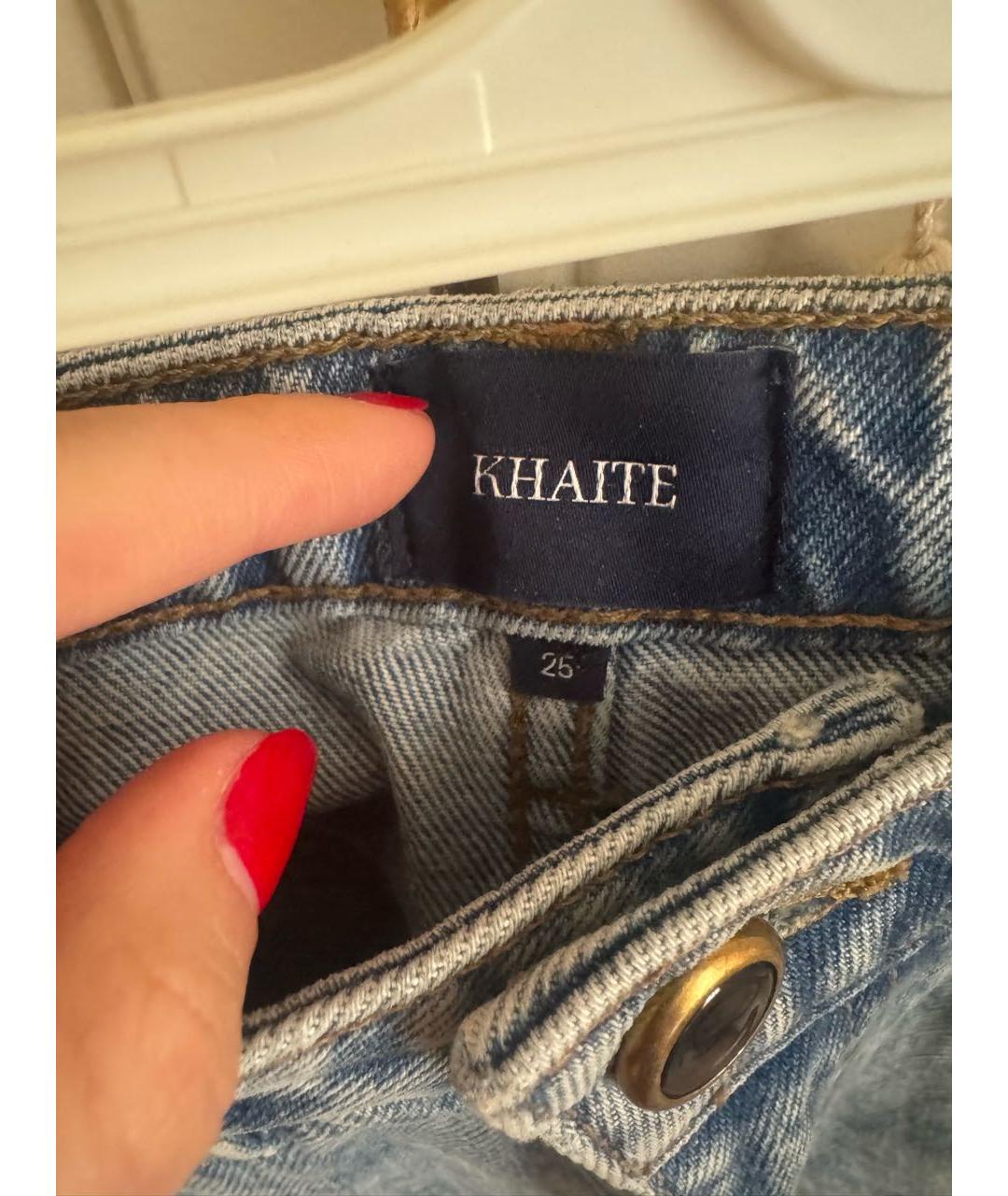 KHAITE Темно-синие джинсы слим, фото 4