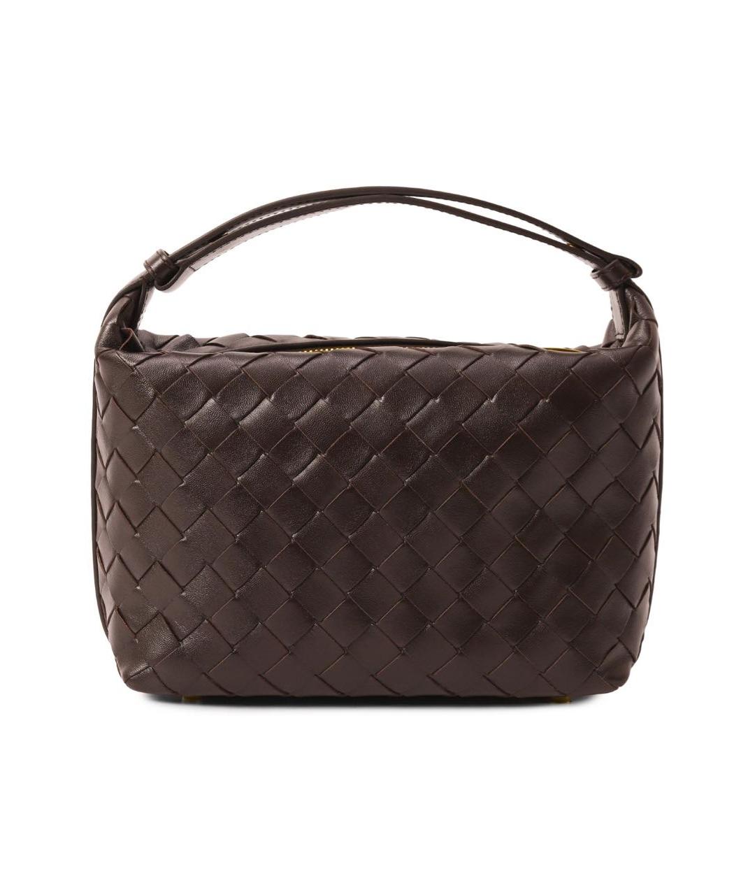 BOTTEGA VENETA Коричневая кожаная сумка с короткими ручками, фото 1