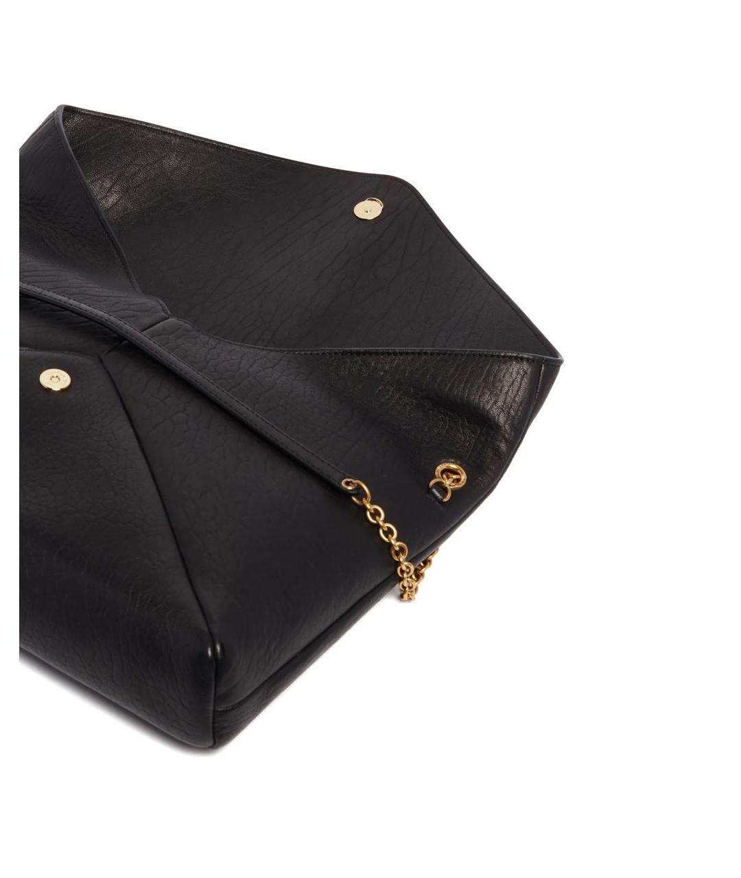 SAINT LAURENT Черная кожаная сумка через плечо, фото 3